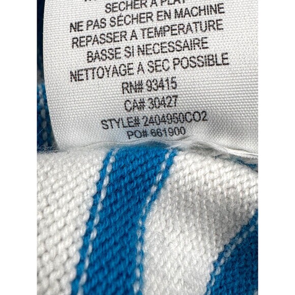 Mr Turk Knit Tee Mens M/L Blue White Striped Crewneck Short Sleeve Resort - Picture 8 of 13